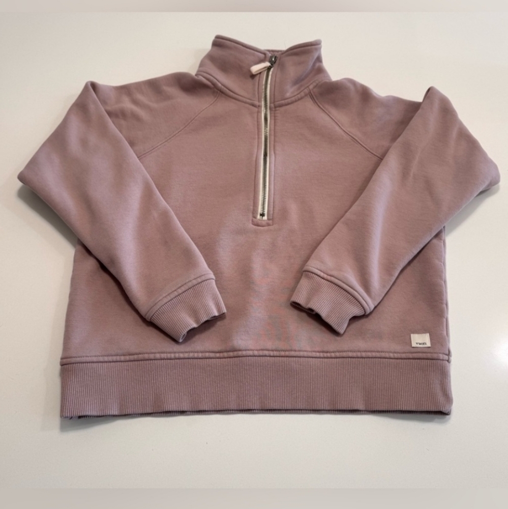Vuori Half Zip Restore Sweatshirt Pullover Dusty Rose Pink XXS